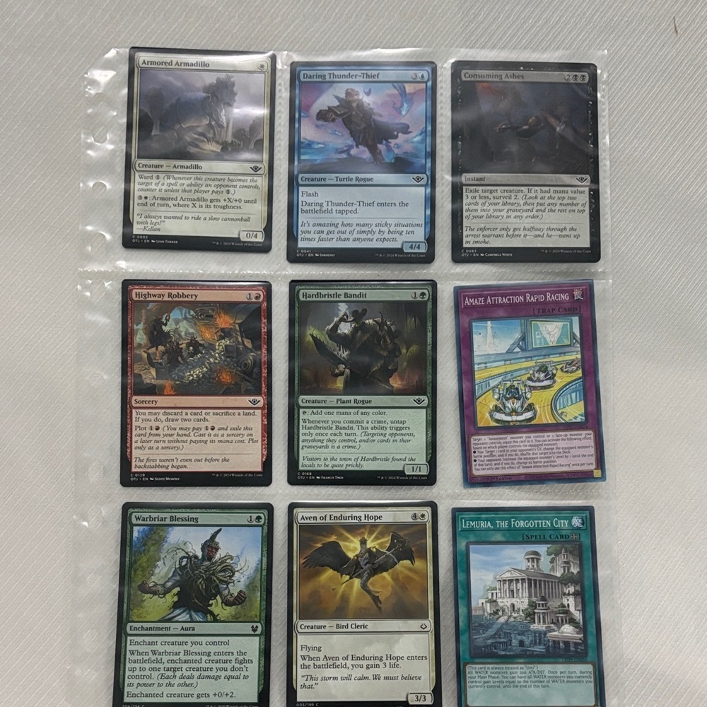 9- Cards Magic  & Yu-Gi-Oh Collection Card in Mint Condition